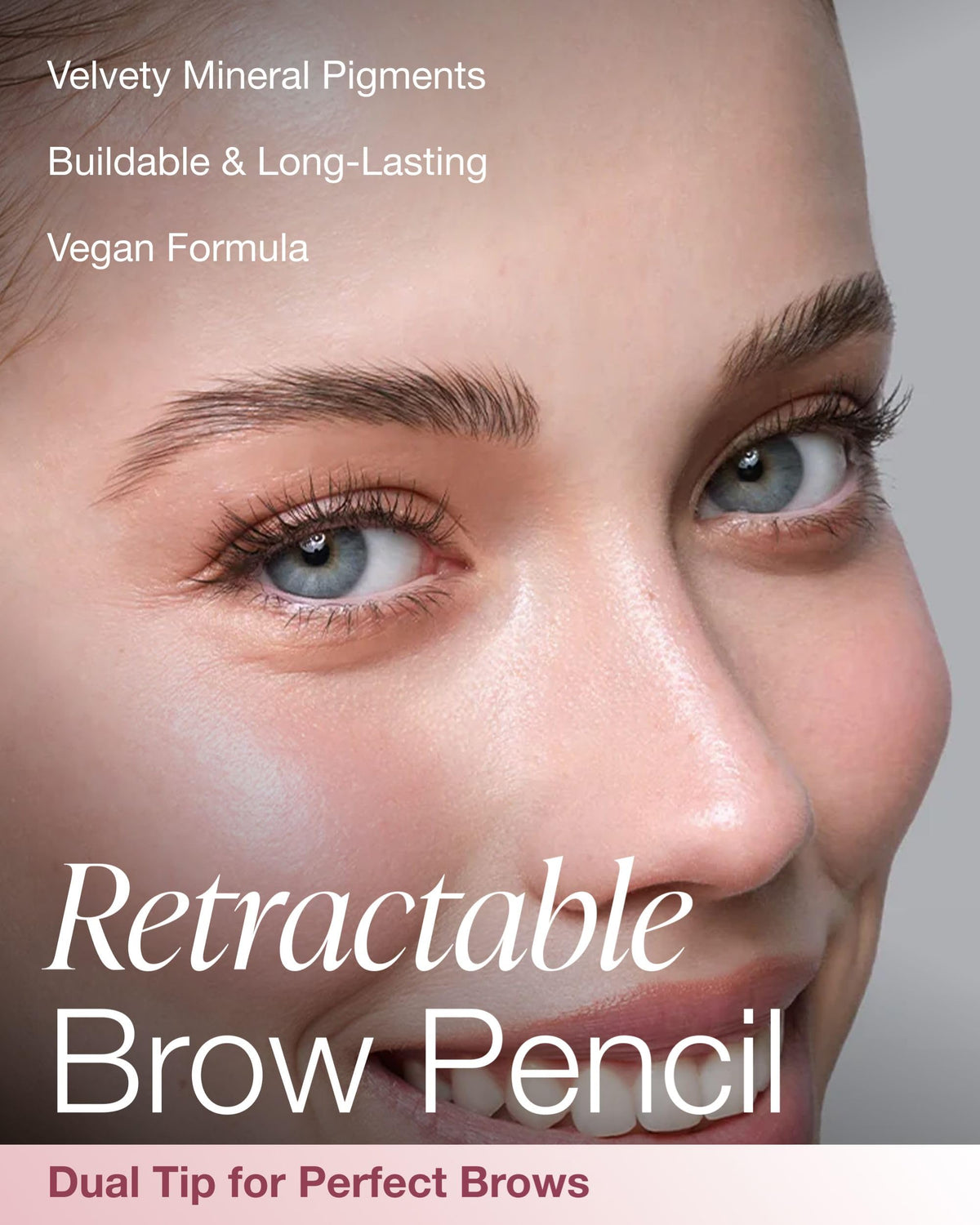 Mineral Fusion spoolie close-up blending texture for soft natural brows