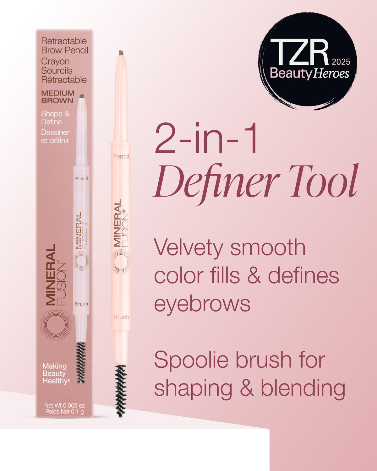Mineral Fusion close-up of pencil tip for precise hair-like strokes