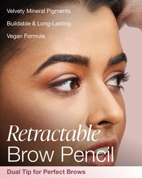 Mineral Fusion pencil tip close-up demonstrating fine point for hair-like strokes