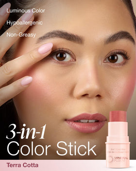 Mineral Fusion swatch on arm demonstrating buildable color and blendability
