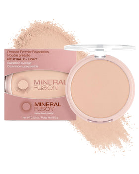 Mineral Fusion compact front view showing neutral 2 shade benefit: matte coverage