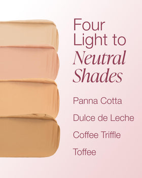 Mineral Fusion swatches on hand illustrating shade range and blending potential
