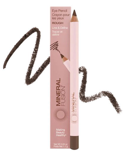 Mineral Fusion front packaging showing light brown pencil and brand, clear benefit