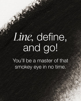 Mineral Fusion model applying eyeliner demonstrating effortless glide benefit