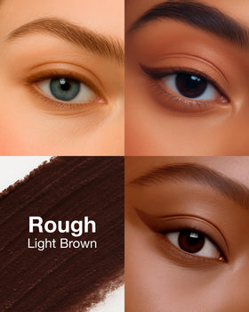 Mineral Fusion pencil in use lining an eye for easy application and comfort