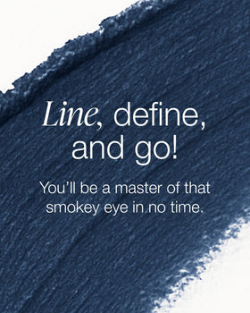 Mineral Fusion pencil on vanity with brushes, suggesting everyday routine and quick touch-ups