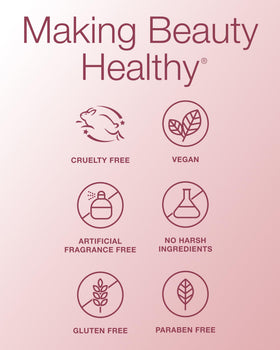 Mineral Fusion removing glitter polish to show effective lift benefit