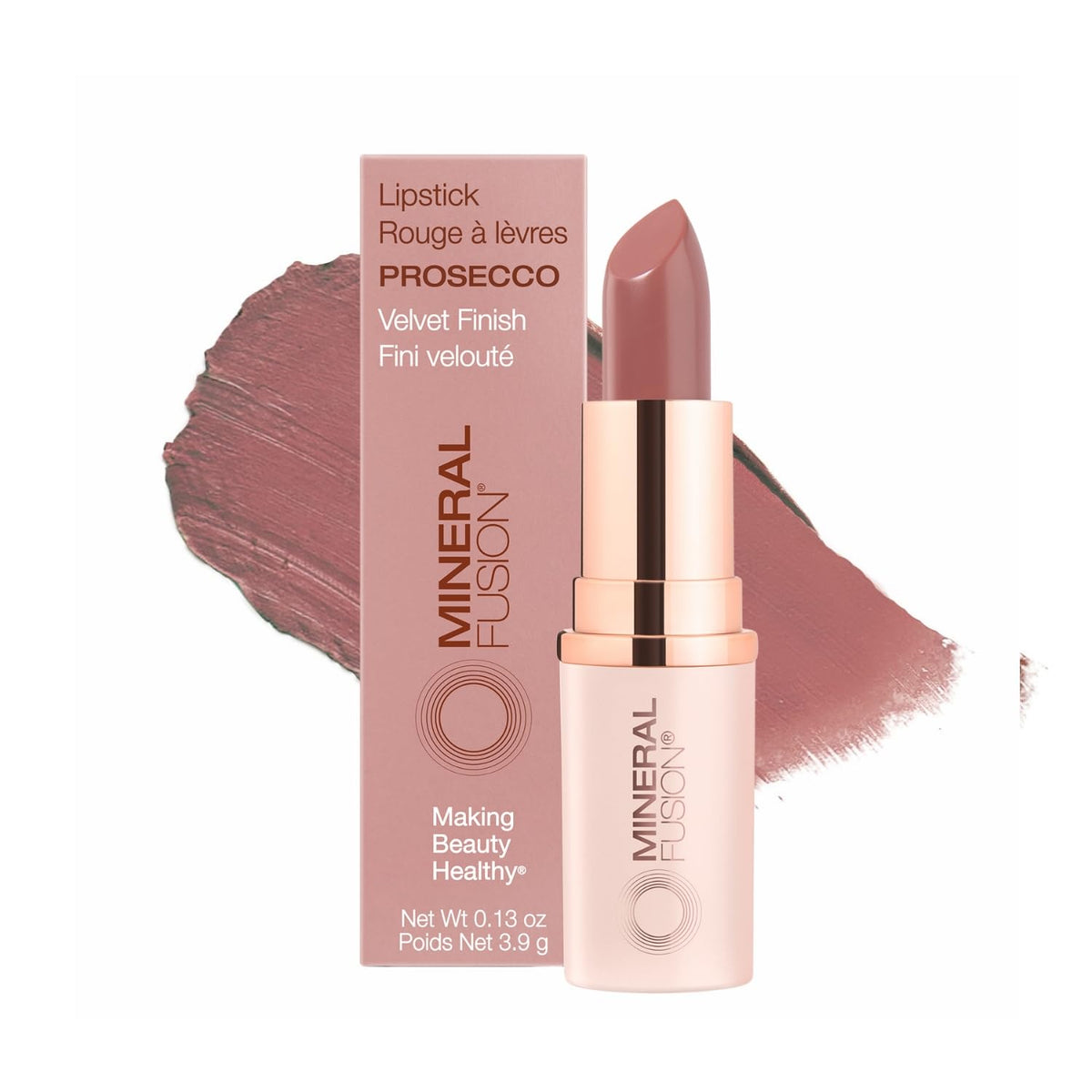 Mineral Fusion front packaging showing Prosecco shade and benefits