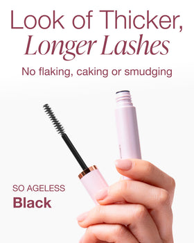 Mineral Fusion mascara texture swirled to show smooth, buildable formula
