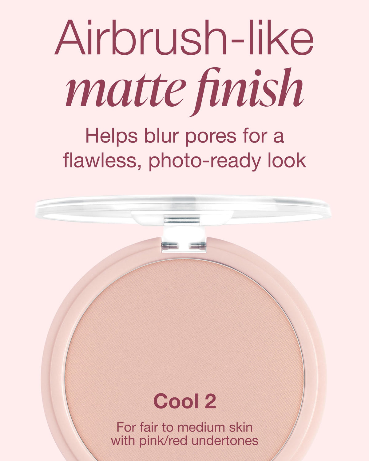 Mineral Fusion open compact with brush demonstrating easy on-the-go application