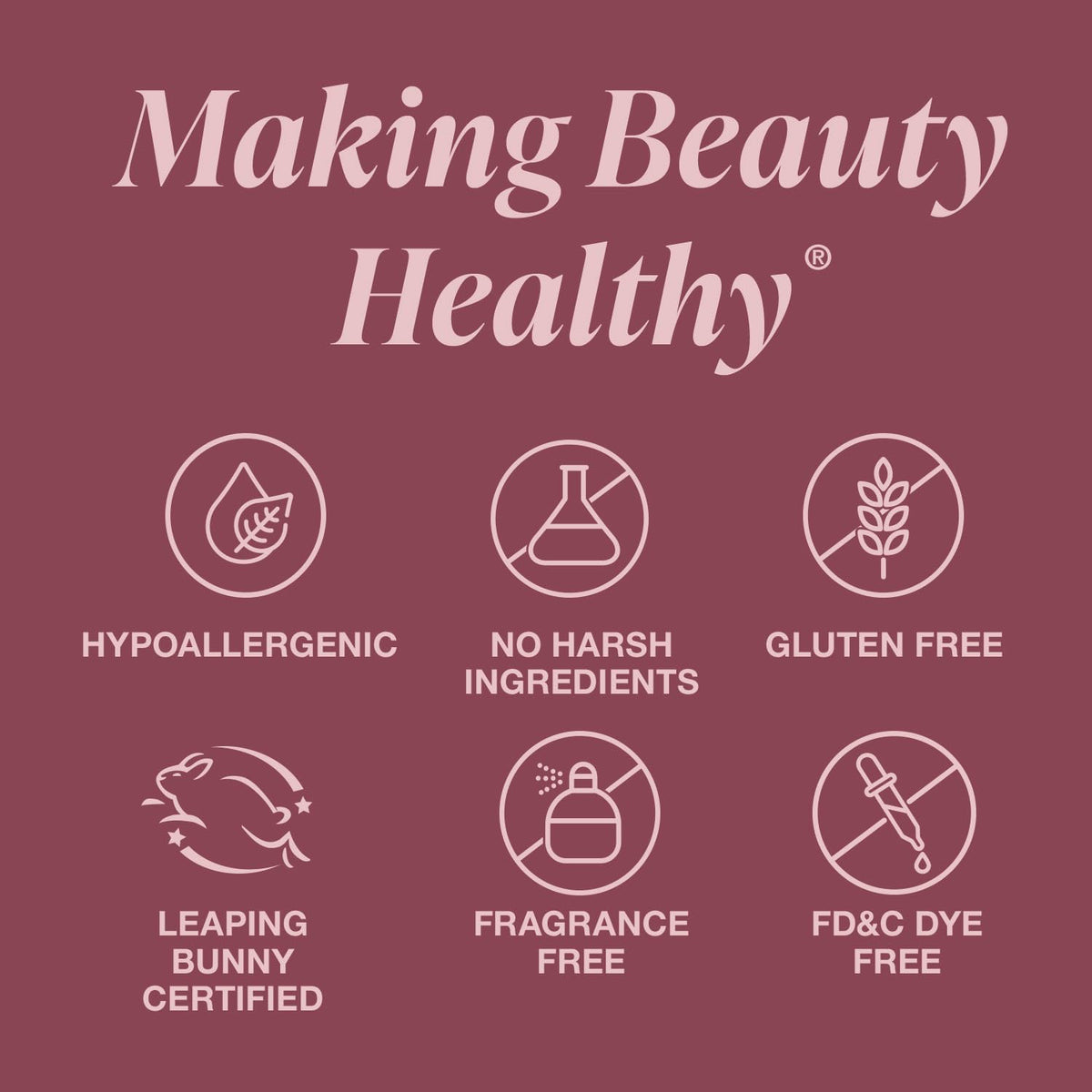 Mineral Fusion cap and base label close-up highlighting clean-beauty benefits