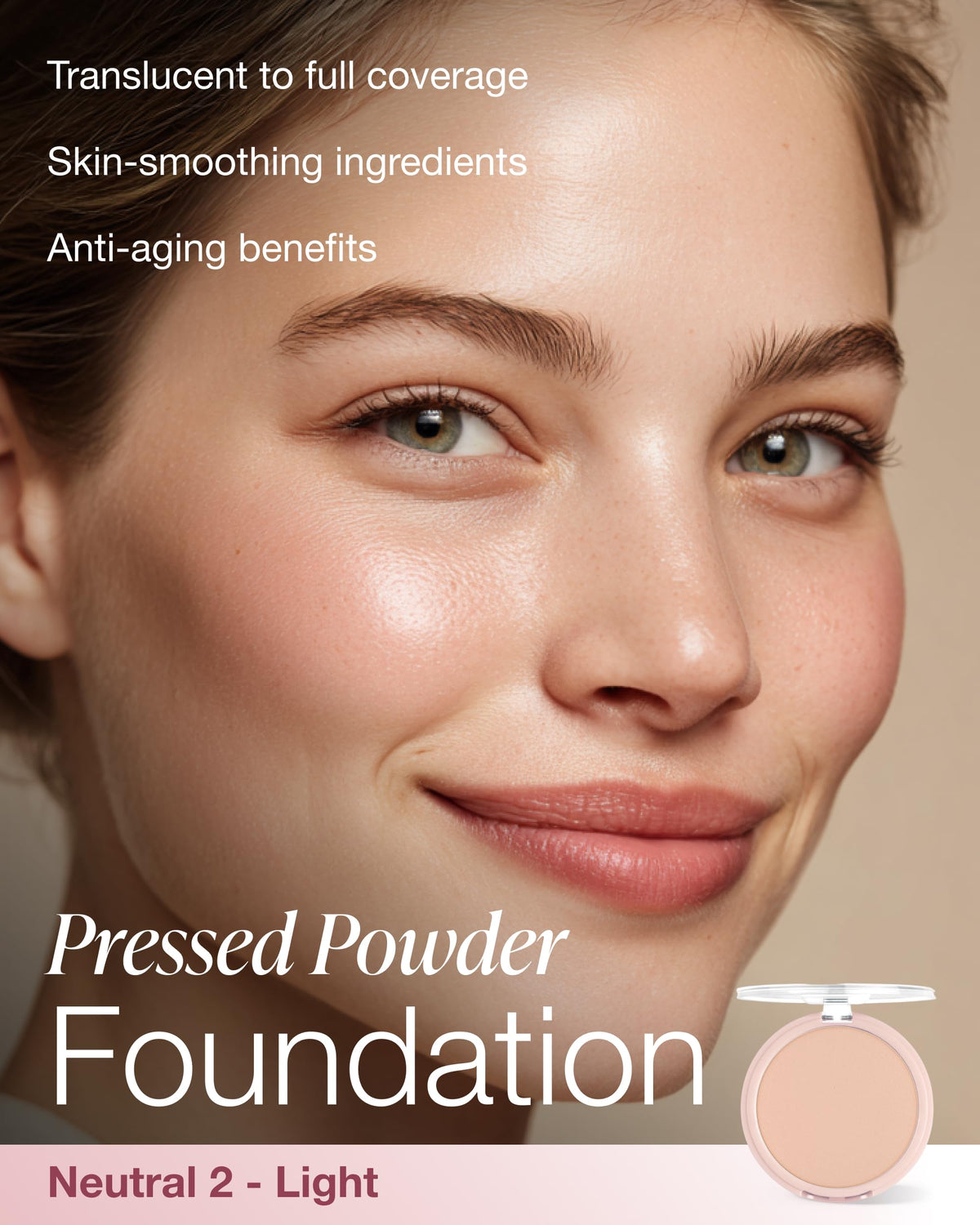 Mineral Fusion powder texture close-up demonstrating silky, triple-milled finish