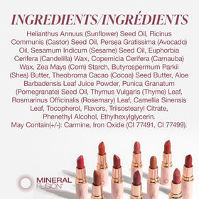 Mineral Fusion swatch texture demonstrating vivid, satin pigmentation and blendability