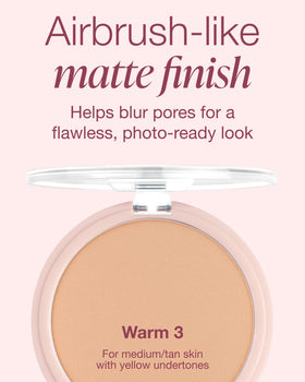 Mineral Fusion powder texture close-up highlighting triple-milled silky finish for blur
