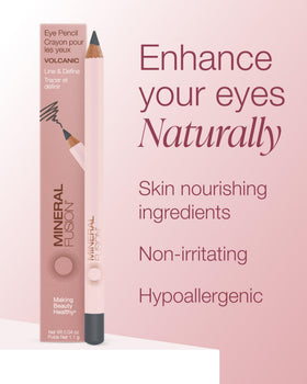 Mineral Fusion eyeliner applied to upper lashline for defined natural look