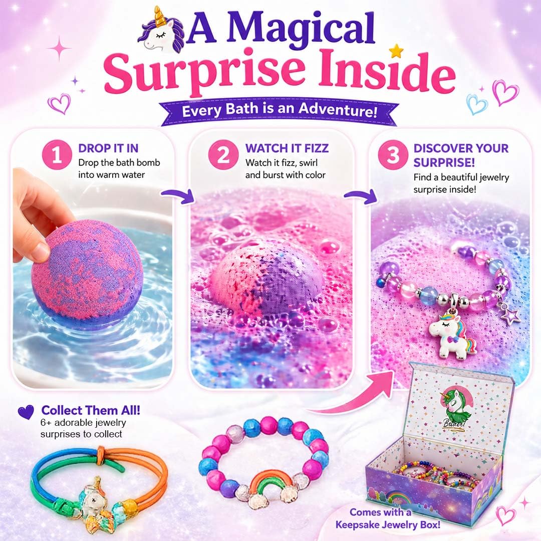 Mineral Me California bath bomb fizzing in tub with colorful water and bubbles, playful bath time