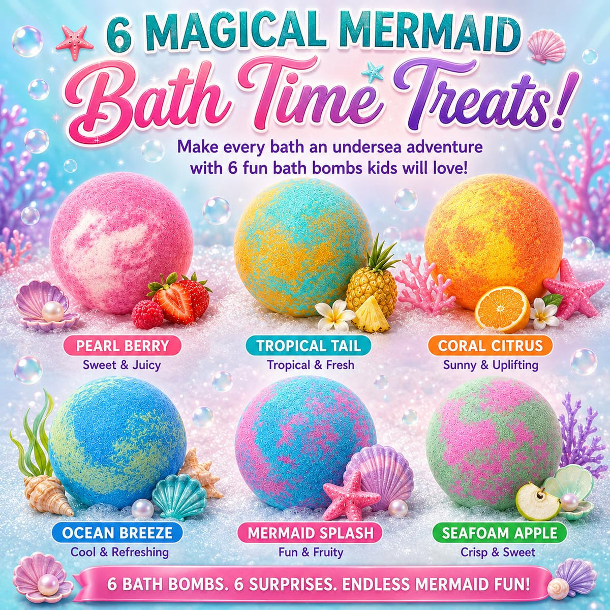 Mineral Me California bath bomb fizzing in bathtub with vivid color, creates engaging playtime