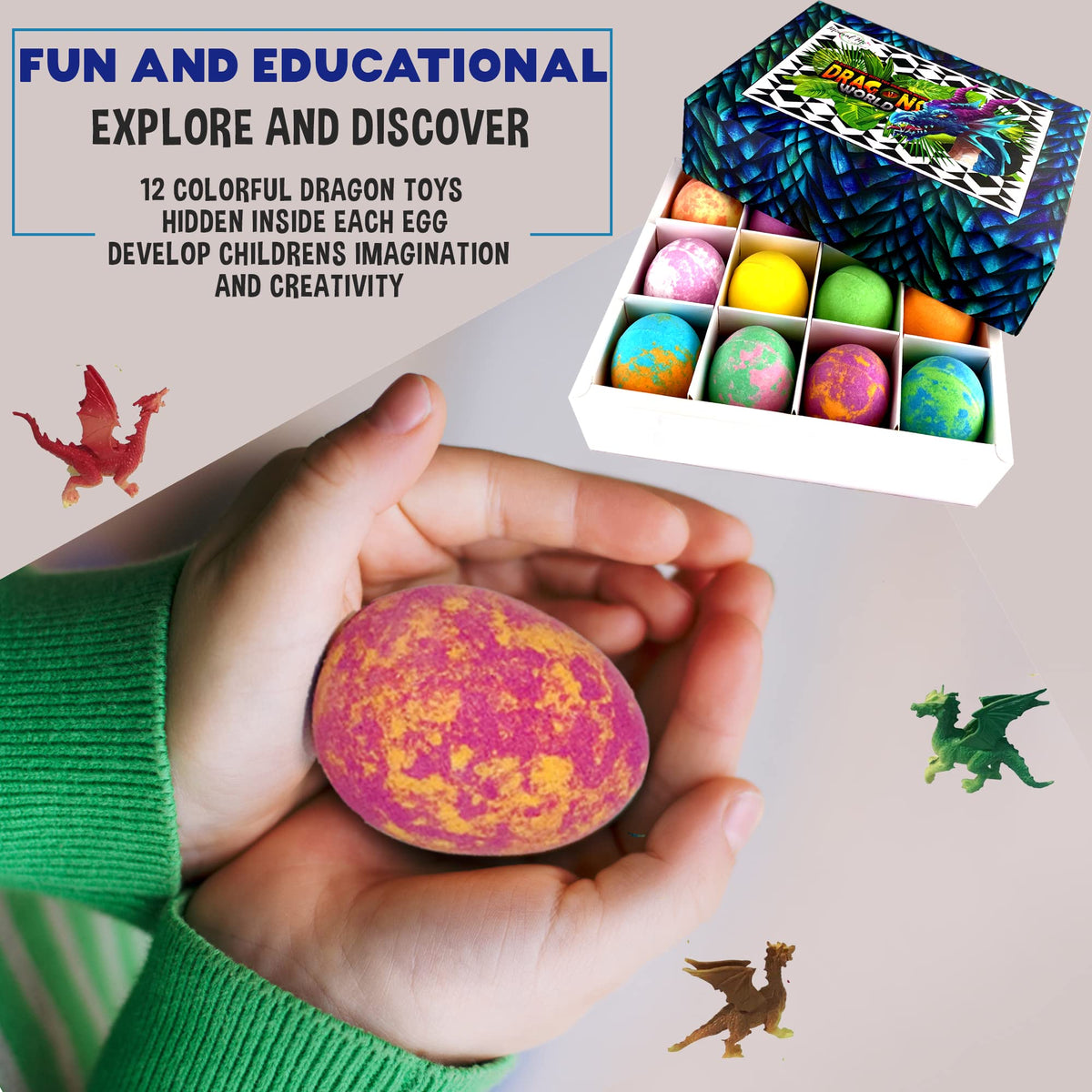 Mineral Me California dragon egg toy revealed from bath bomb for surprise play