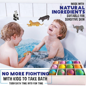 Mineral Me California surprise toy revealed from bath bomb showing collectible jungle figure fun