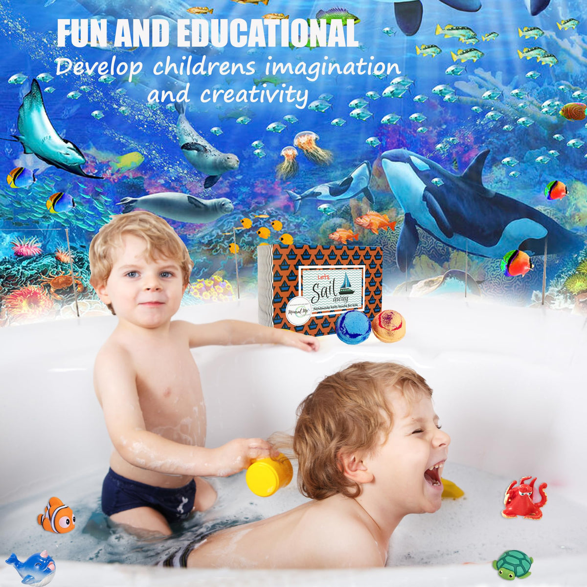 Mineral Me California toy reveal showing sea-animal surprise emerging and delighting kids