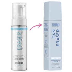 MINETAN BODY.SKIN bathroom lifestyle setup showing pre-tan routine