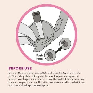 MINETAN BODY.SKIN detachable refill cup detail enabling easy refills and quick swaps