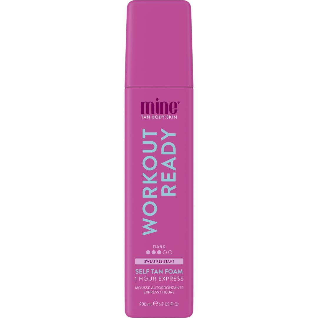 MINETAN BODY.SKIN front packaging showing pump bottle for quick application