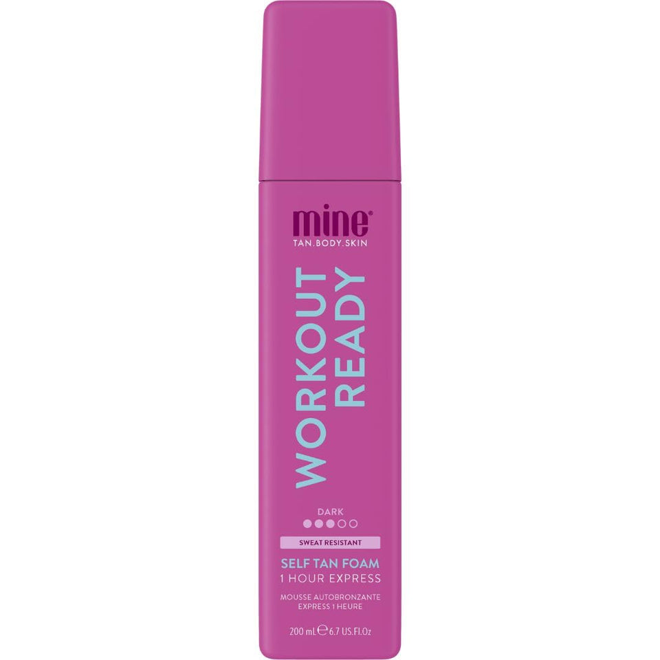 MINETAN BODY.SKIN front packaging showing pump bottle for quick application