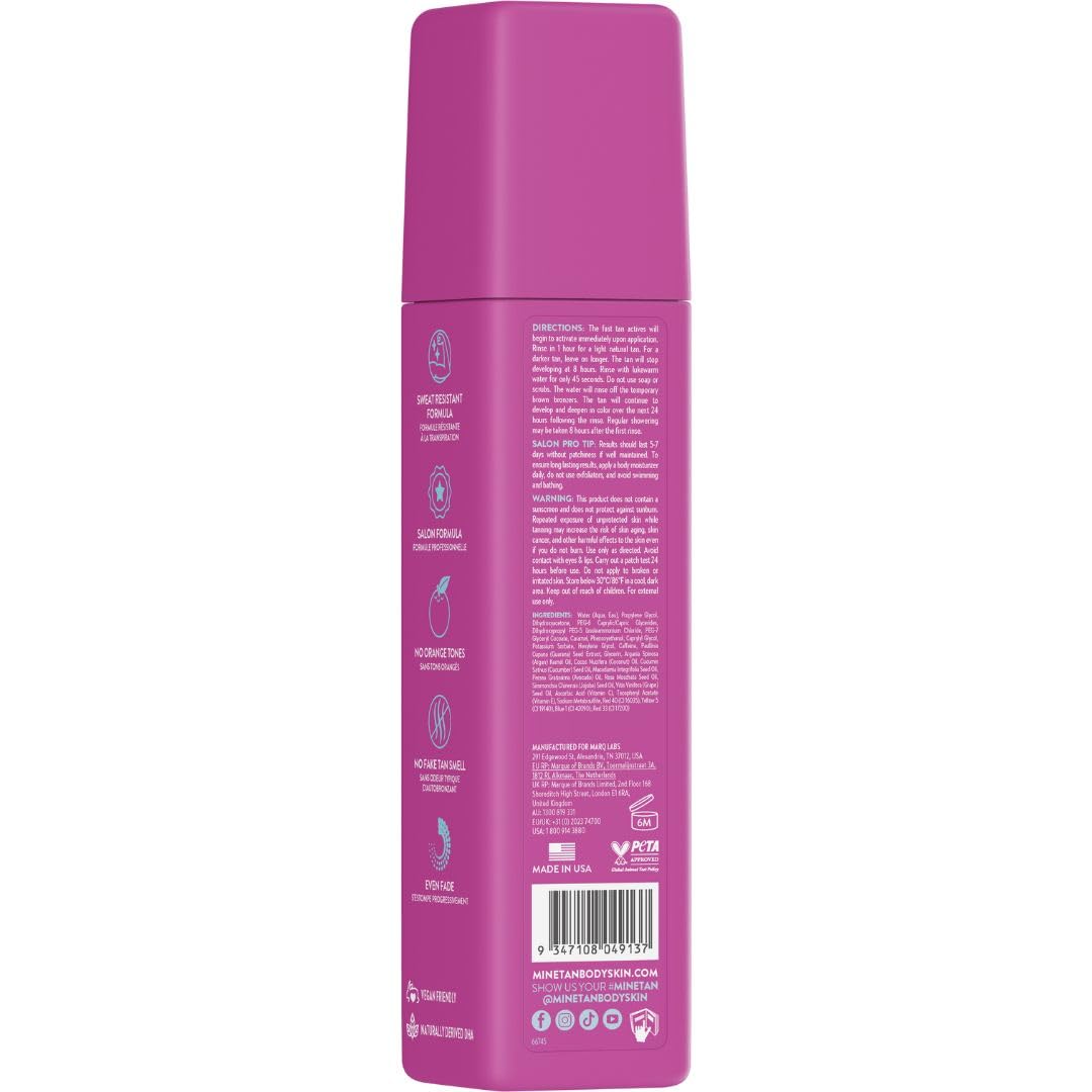 MINETAN BODY.SKIN foam texture close-up demonstrating smooth, blendable formula