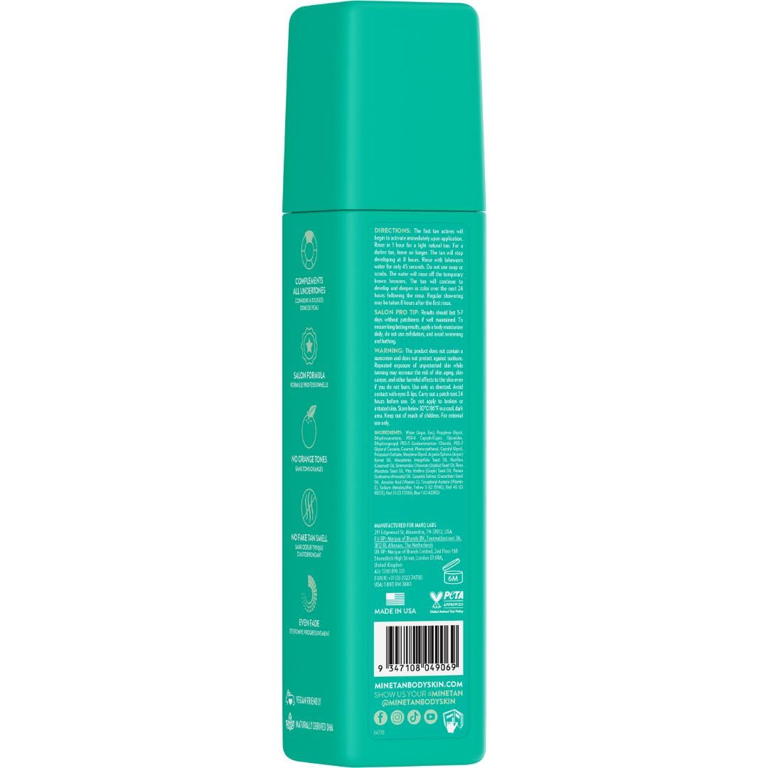 MINETAN BODY.SKIN mousse texture close-up highlighting lightweight hydrating foam