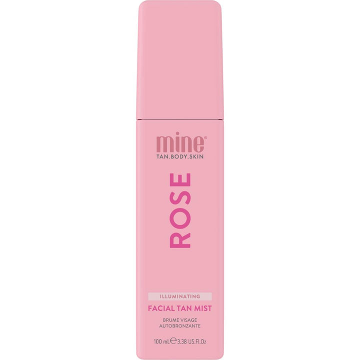 MINETAN BODY.SKIN front bottle shot showing pump and clear mist benefits