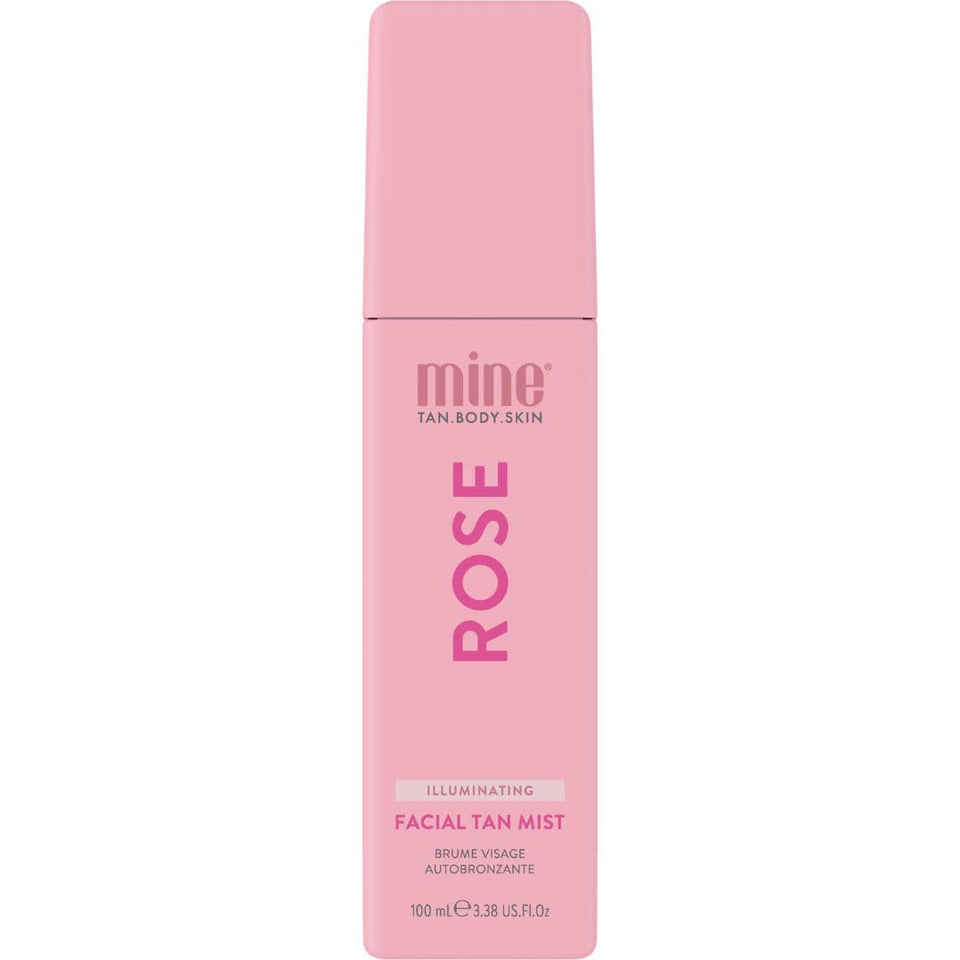 MINETAN BODY.SKIN front bottle shot showing pump and clear mist benefits