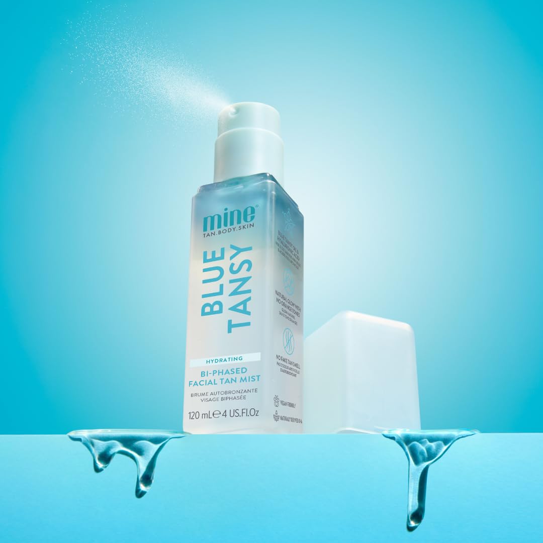 MINETAN BODY.SKIN bottle in hand for size comparison showing travel-friendly benefit