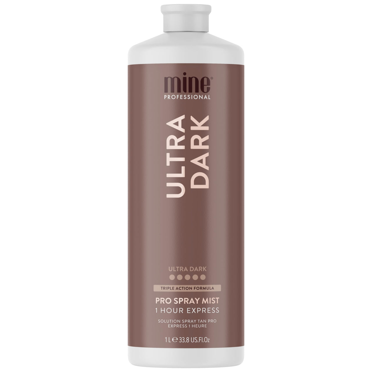 MINETAN front packaging showing bottle and branding for fast dark tan
