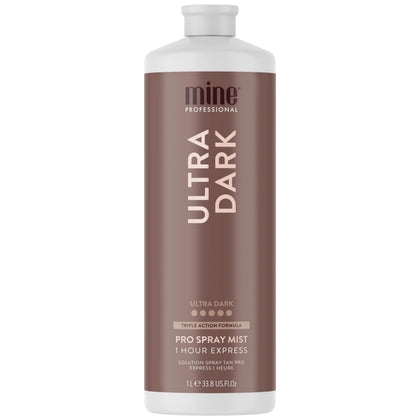 MINETAN front packaging showing bottle and branding for fast dark tan