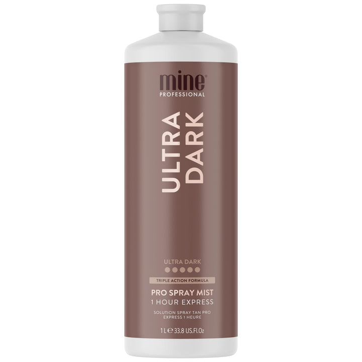 MINETAN front packaging showing bottle and branding for fast dark tan