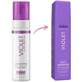 MINETAN BODY.SKIN ingredients label close-up showing vegan, paraben-free formula