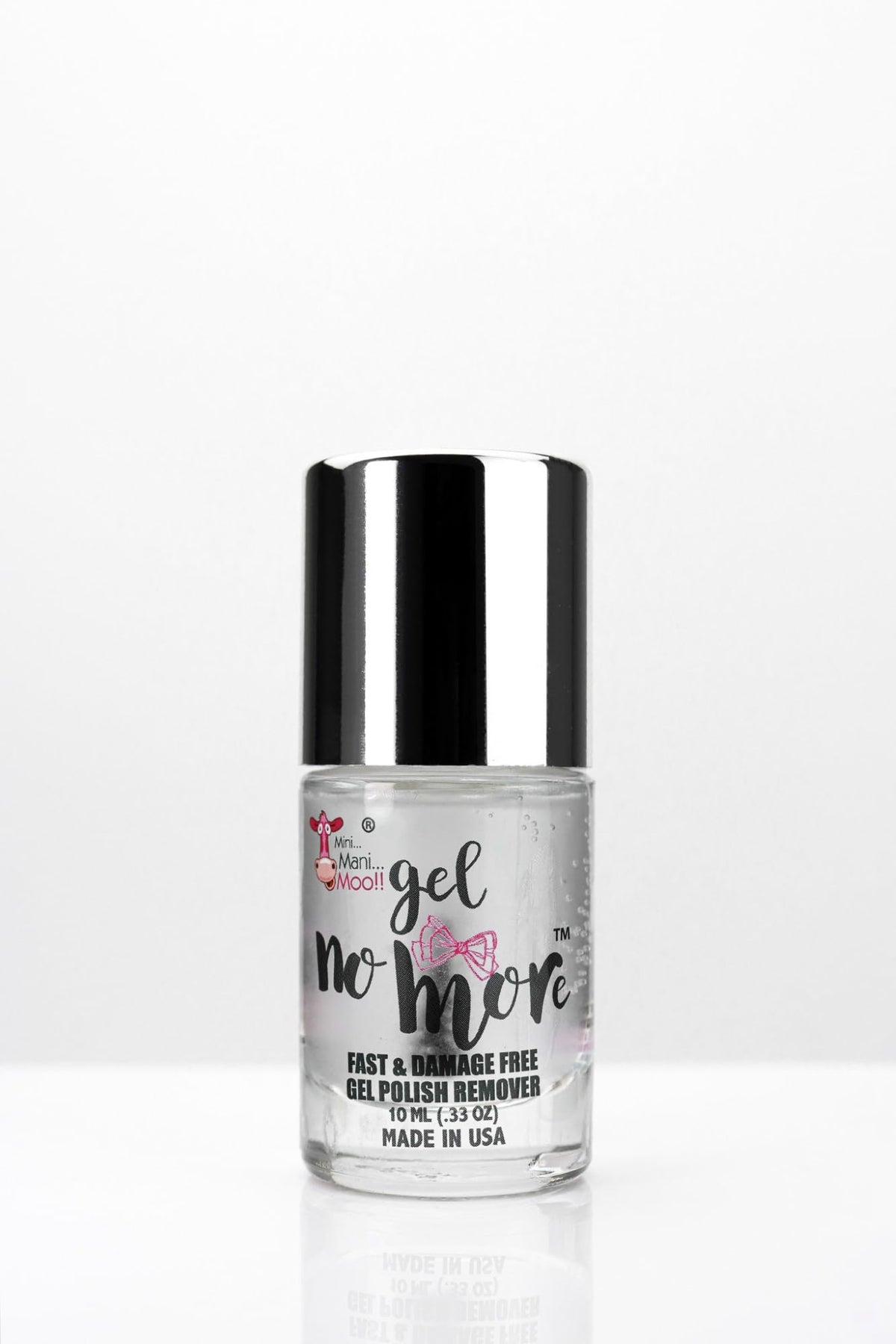 Mini Mani Moo front packaging showing bottle and label, easy identification benefit