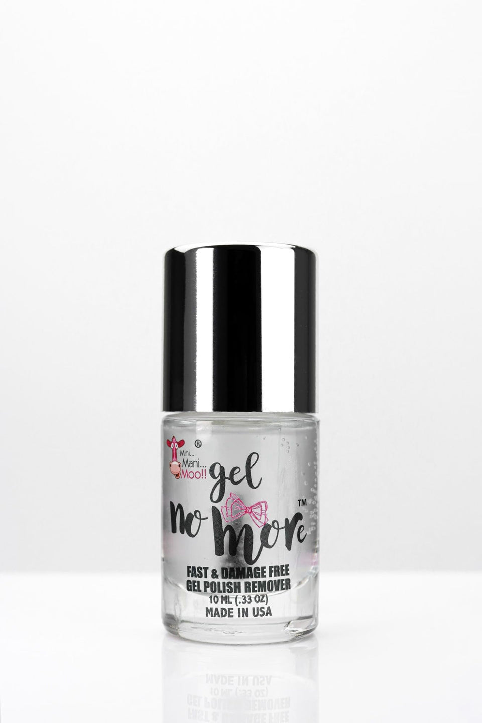 Mini Mani Moo front packaging showing bottle and label, easy identification benefit