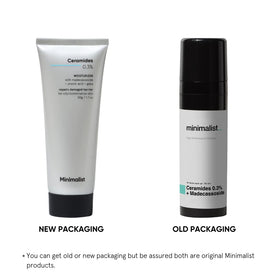 Minimalist product applied to skin demonstrating non-greasy absorbency benefit