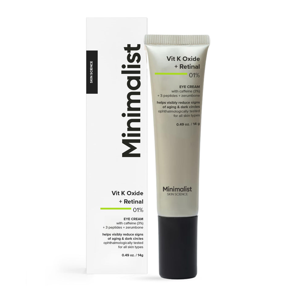 Minimalist front packaging showing product name and compact jar benefit brightening