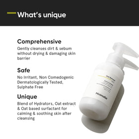 Minimalist face wash texture close-up showing soft lather and hydration benefit