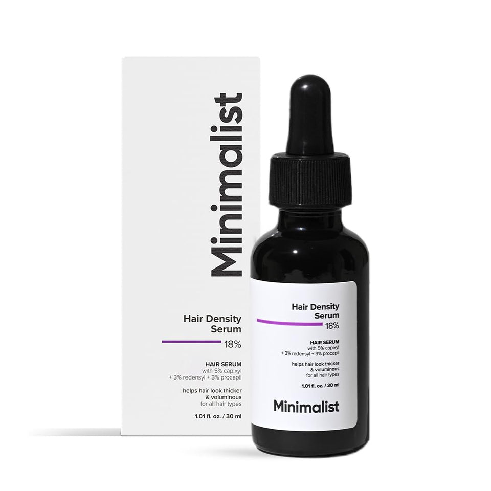 Minimalist front packaging showing serum bottle and clear label, promoting brand clarity