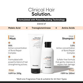 Minimalist before and after ends comparison illustrating reduced split appearance