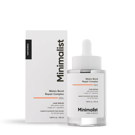Minimalist front packaging showing bottle and clear labeling, indicates repair benefits