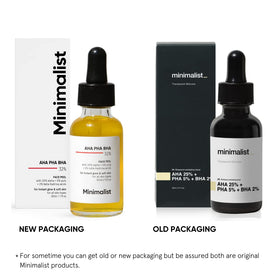 Minimalist label close-up listing acids and turmeric for targeted exfoliation