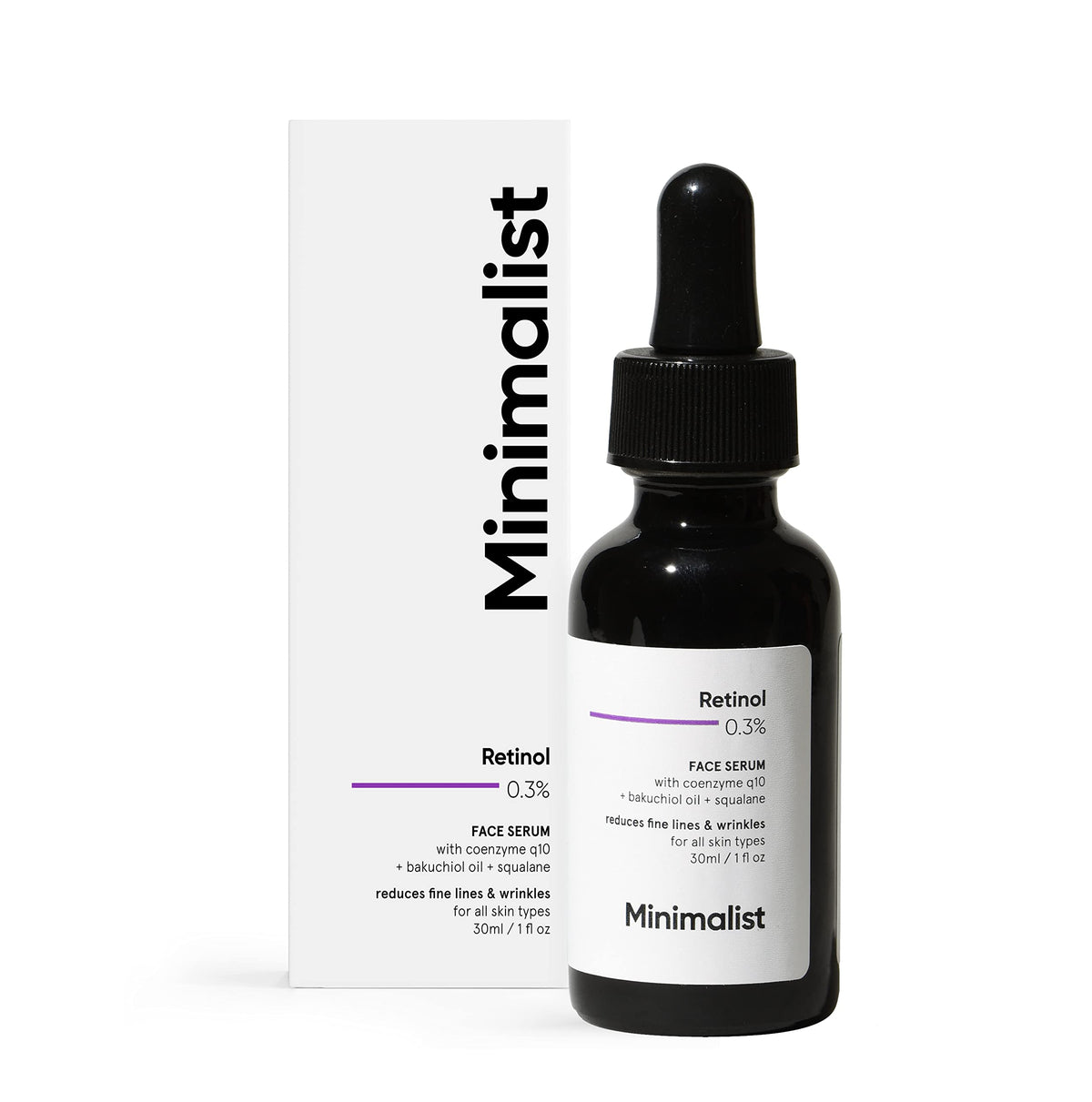 Minimalist bottle front packaging showing clean label and UV-protective design benefits