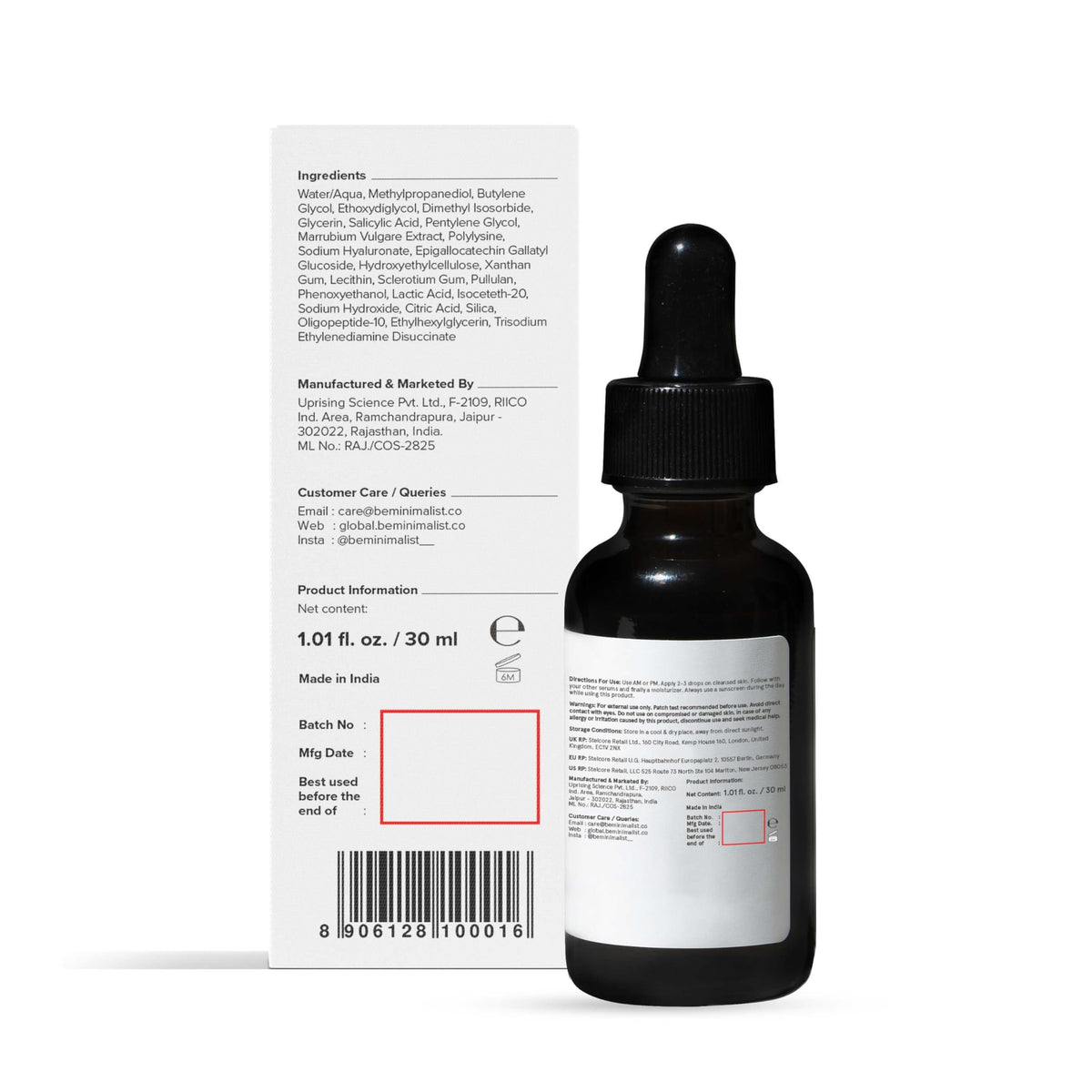Minimalist ingredient sourcing graphic highlighting pharmaceutical-grade salicylic acid trust
