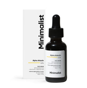 Minimalist serum held in hand to demonstrate 30 ml size and easy daily use portability