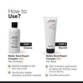 Minimalist applying shampoo to wet hair showcasing bond repair in use